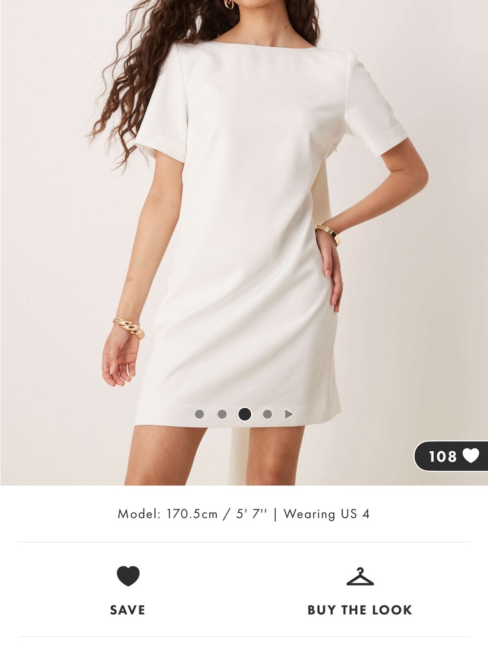 white shift with bow